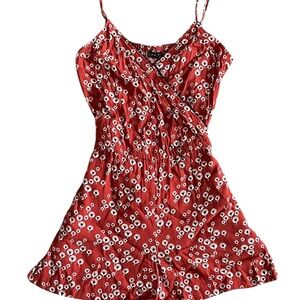 LOFT Red Floral Romper
